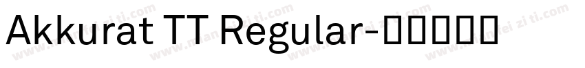 Akkurat TT Regular字体转换
